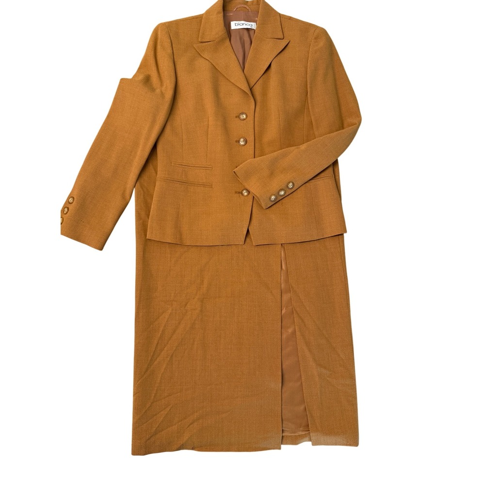 Bianca Germany Womens Brown Maxi Skirt Suit sz 38 - Picture 2 of 13